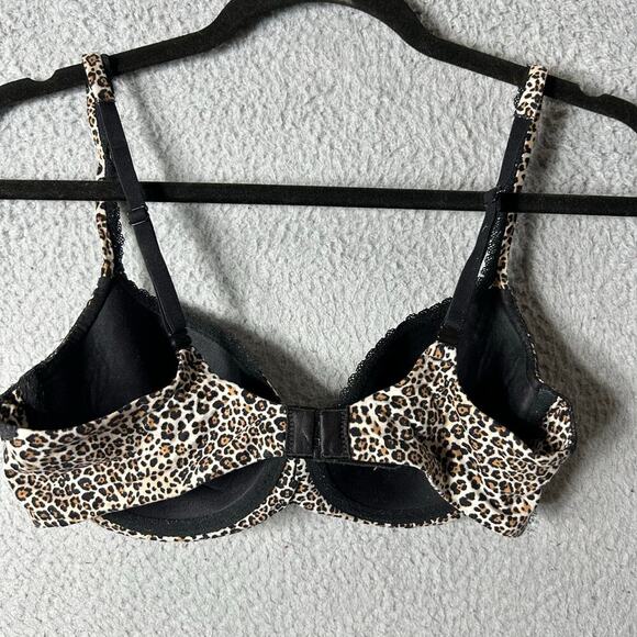 Victoria's Secret Bra 34C Animal Print Body by Victoria Double Push Up Plunge - Picture 3 of 7